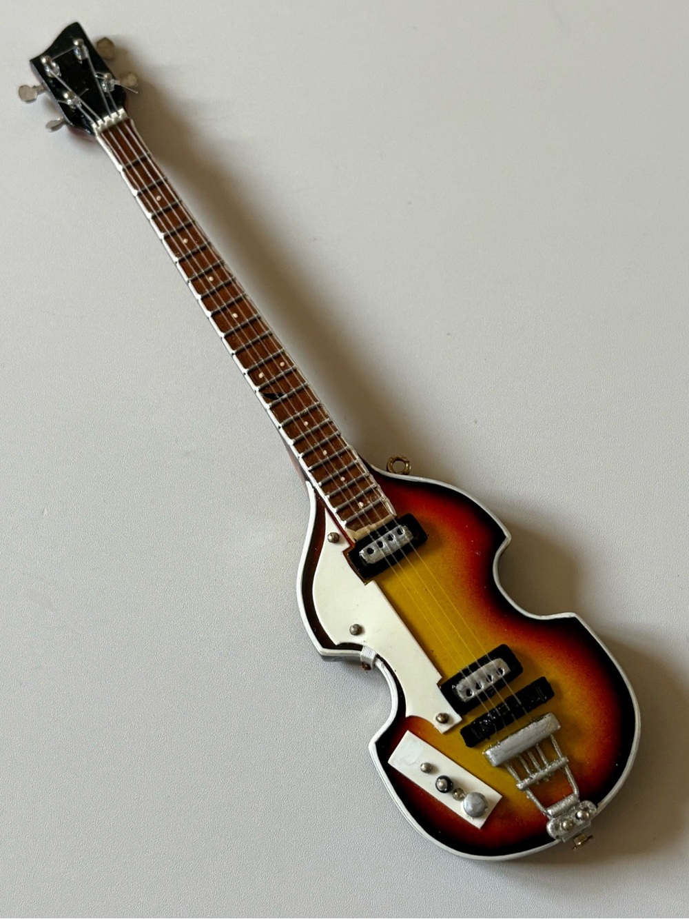 Beatles Paul McCartney Miniature Hofner Violin Bass Guitar Replica Ornament 6”